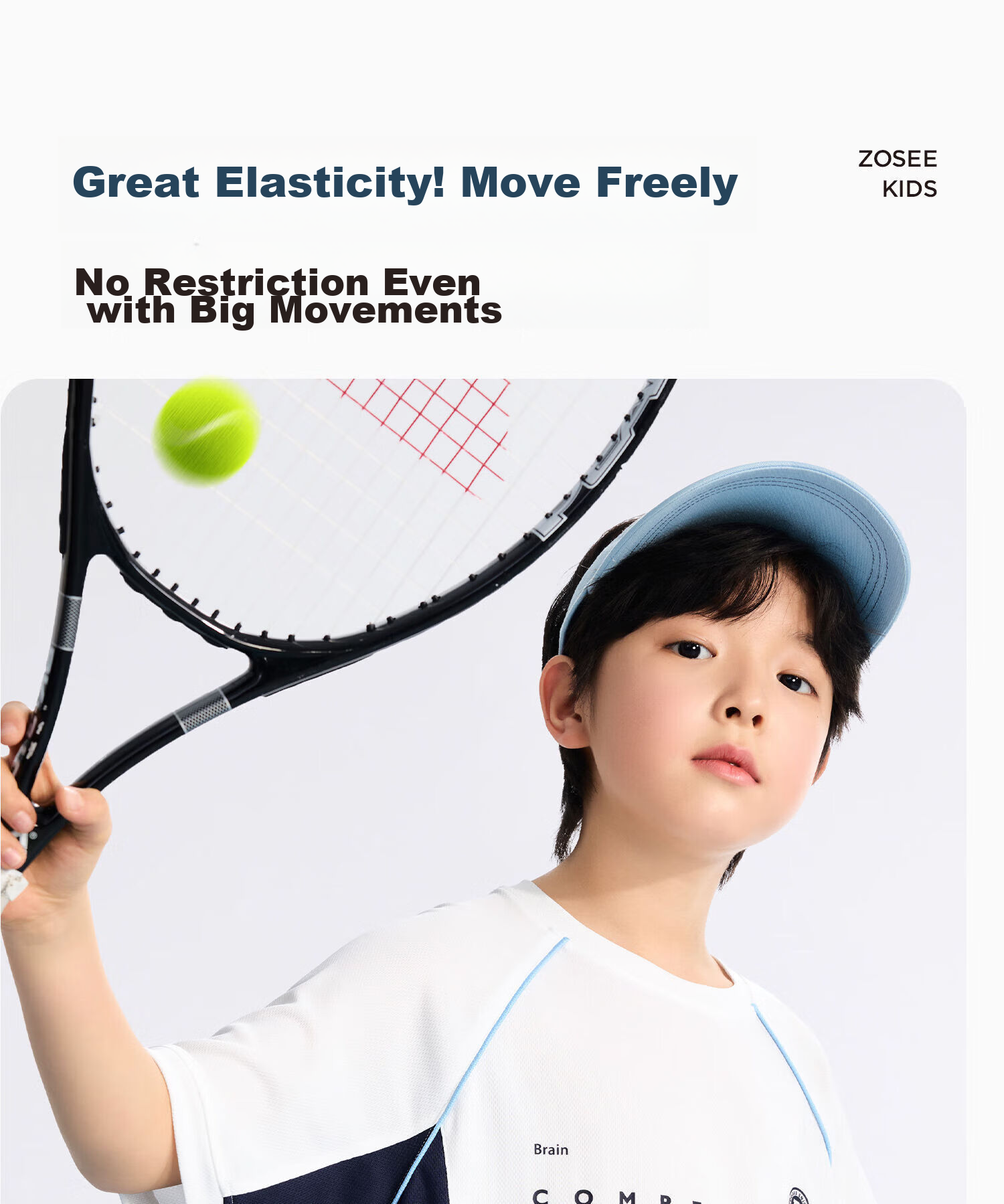 Zuo Xi Boys' Summer Sportswear Set A-Class 2026 Patchwork Mesh Quick-Dry Breathable White 150 13